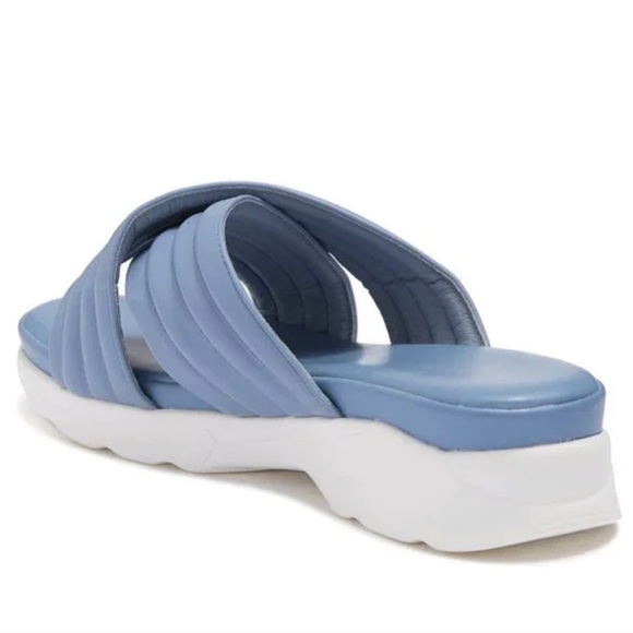 FRENCH CONNECTION River Platform Sandals Size 9 Light Blue Comfort Wedge - Picture 2 of 8